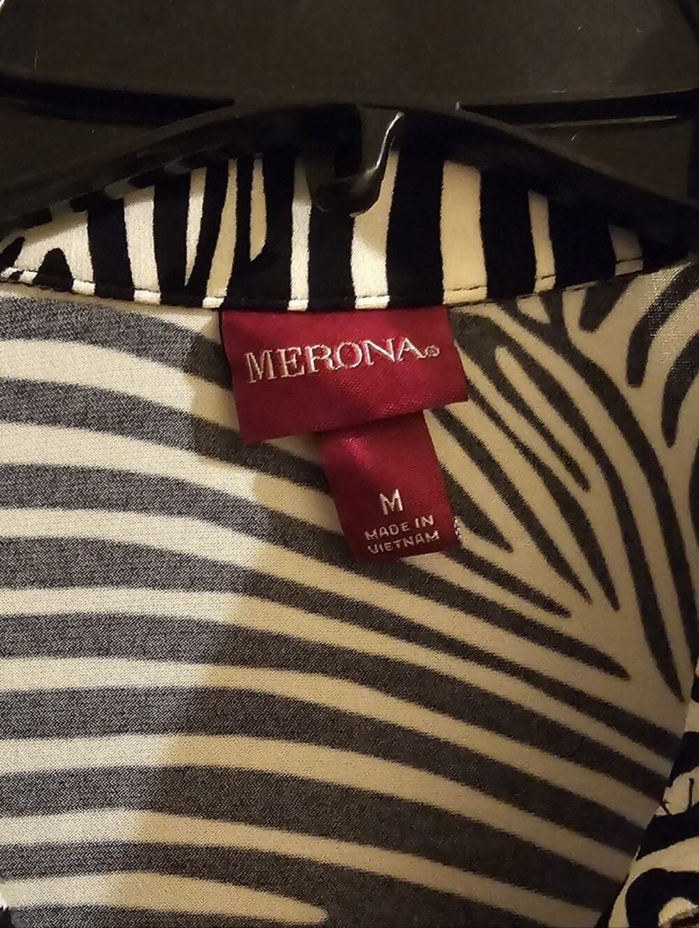 Merona Zebra-Print Shirt Dress - Black & Tan - Picture 3 of 5
